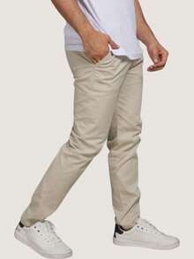 Men's Twill Pants Kit Men's Pants With Lycra Elastane - 冰灰色 - 查看 10