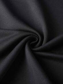 女士黑色连帽卫衣，休闲美式宽松慵懒风，字母印花卫衣外套，秋季必备 - 黑色 - 查看 5