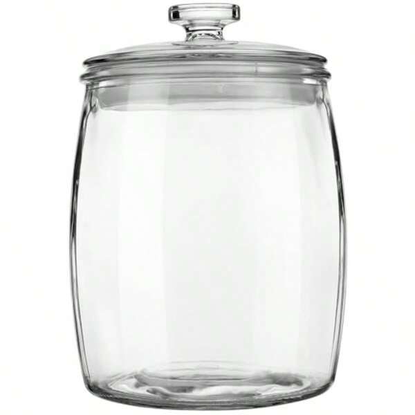 Folinstall Wide Mouth Apothecary Jar With Lid 0.5 Gallon Glass Jar For Kitchen Storage And Laundry Room Organization 72 Oz Clear Glass Container For Cookie Candy Sugar Flour Nuts