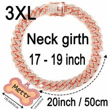 1pc Customized Luxury Rhinestone Dog Cuban Link Collar, 1.3cm Wide Hiphop Pet Necklace, Suitable For Small/Medium/Large Dogs, Pet Accessories & Gift, Can Engrave Pet Name, Phone Number, Anti-Lost Ornamental,Engraved Stylish,Fashion,Colorful,Vintage,Cute,Contracted,Cuties Custom,Unique,Customized,Personalized Pet For Anniversaries,For Birthdays,Pet Supplies,2025 Halloween Accessories,Fall Décor