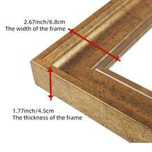 1 ramă foto vintage aurie, ramă decorativă de masă pentru 6/7/8/10 inci, dimensiune A4, stil elegant și luxos pentru sufragerie, dormitor, noptieră - aur la fața locului - Vizualizare 7