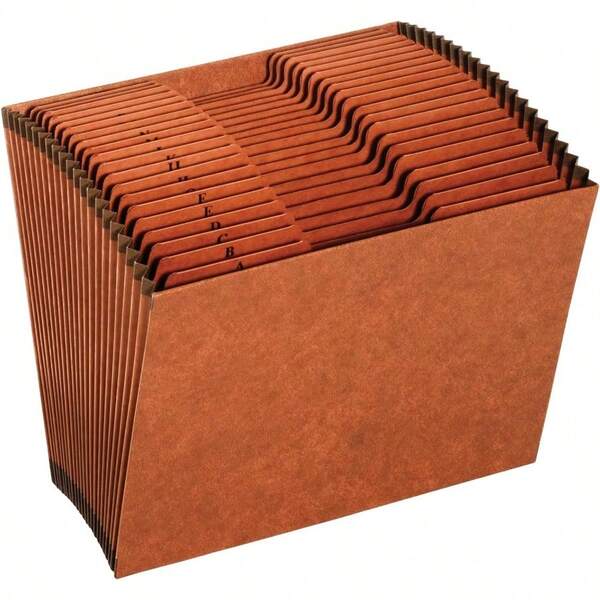PFXR217AHD Pendaflex Heavy Duty Expanding File Open Top 21 Pockets AZ 1 3 Cut Tabs Letter Size Brown R217AHD