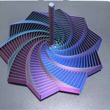 1PC Handmade 3D Printed Star-Shaped Stress-Relieving Toy, Optical Illusion Folding, Polygonal 3D Spiral Turnip Tower, Suitable For Home And Office Decoration, Desktop Relaxation Toy, Available In Multiple Colors, Stress-Relieving And Educational Toy, 3D Printed, Stress Relief. - Multicolor - View 18