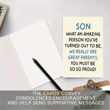 بطاقة عيد ميلاد من الأم إلى الابن - مضحكة وصادقة مع سوار تذكاري - مثالية لأعياد الميلاد المهمة