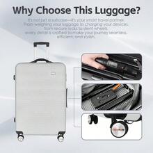 Flightmode Lightweight Luggage Suitcase With Digital Weighing Scale And USB Charging Port TSAApproved Carryon Travel Bag With Silent Wheels And Durable Iron Tie Rod Silver 20 Inch - Silver - View 7