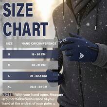 WESTWOOD FOX Guantes de invierno para pantalla táctil, antideslizantes, cálidos, resistentes al viento, térmicos, para hombres y mujeres, conducir - Azul - Ver 9