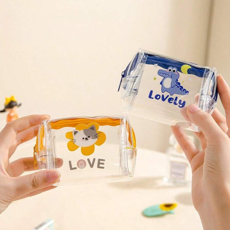 1 buc Geantă de mână transparentă impermeabilă - PVC inodor Mini pungă de depozitare pentru carduri, căști și medicamente pentru femei Portofel pentru bani Mini portofel Poșetă Portofel mic Portofel drăguț Portofel pentru carduri Portofel pentru monede Cadouri pentru femei Cadouri amuzante Cadouri pentru profesori - Multicolor - Vizualizare 1