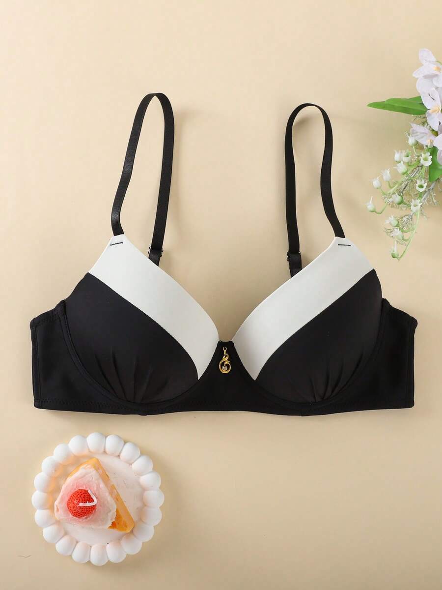 Sutiã feminino sexy com bojo e efeito push-up (1 peça) - Multicolorido - Ver 1