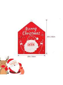 Pokrowce na krzesła świąteczne (1 szt.), ozdoby świąteczne, ochraniacze na krzesła, pokrowce przesuwne, czapki świąteczne, prezenty w kształcie płatków śniegu, krzesła do jadalni z okazji świąt Bożego Narodzenia, kuchnie na przyjęcia świąteczne, dekoracje świąteczne do domu, pokrowce na oparcia krzeseł - Wielokolorowe - Zobacz 2