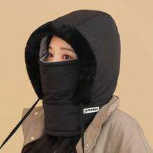 一套男女通用加厚保暖防风口罩和脖套，适合户外活动、骑行、圣诞节等场合，加厚绒面保暖防寒口罩和脖套，户外防风自行车鞋套 - 彩色 - 查看 13