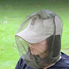 Green Outdoor Fishing Insect Mosquito Net, Must-Have Veil Mask Fishing Gear