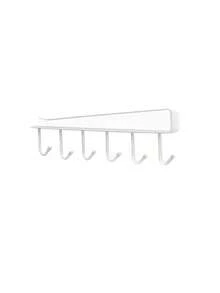 1 Piece Cup Holder Wall Mounted Storage Rack, No Drill Cup Holder For Kitchen, Six Hooks Iron Cabinet Organizer Hanging Rack