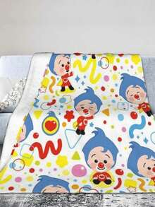 Plim Plim Anime Flannel Blanket For Girls Boys Anime Gifts Throw Blanket Cozy Plush Flannel Fleece Print Blankets Double-Layer Blanket Lightweight Fuzzy For Bed Decor - 黑色 - 查看 4