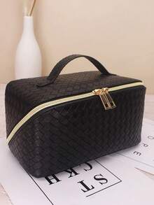 1个超大容量旅行化妆包，防水PU皮革化妆包，多功能洗漱包，女士便携手提包，双层化妆品收纳包，适合度假、海滩、浴室、卧室收纳，父亲节礼物，返校礼物，学校假期旅行必备，女士旅行包护肤包洗漱包旅行洗漱包度假必备女士旅行包大容量包 - 彩色 - 查看 13