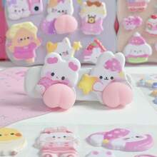 Cute Stickers, Animal Decorative Stickers For Handmade Phone Case, Rabbit, Bear, Dog - Multicolor - View 8