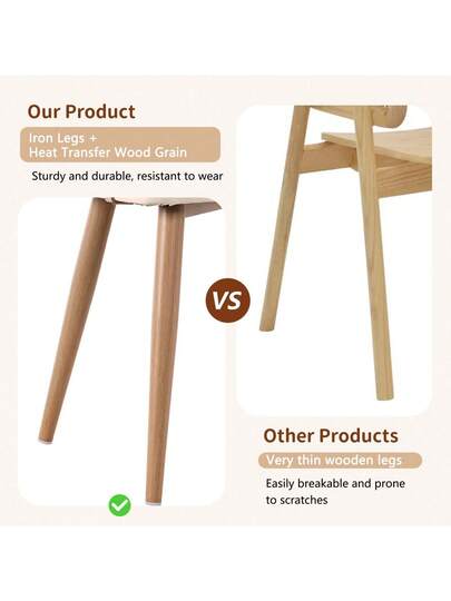 Dining Chairs, Chairs Rattan Backrest, PU Leather Seat Cushion, Com Tafel Breathable, Moderne Restaurants, Living Rooms Cafes view 3