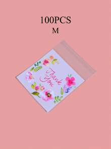 100pcs, Snack Bags, Self-Adhesive Flower Goodie Bags, Clear Cellophane Treat Bags, Candy Biscuit Cookie Bags, Holiday Birthday Party Favors, For Business, Restaurant, Home Use, Baking Tools, Kitchen Accessories (S 7cm*7cm, M 10cm*10cm,L 14cm*14cm), - Multicolor - View 12