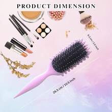 Curl Defining Brush, Curly Hair Brush For Styling, Shaping, Detangling & Defining Curls For Women And Men, Curl Brushes For Curly Hair Work On All Wet Or Dry Hair Types (Green) - 紫色 - 查看 7