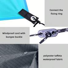 10x10ft Outdoor Camping Rain Fly Tarp Canopy Waterproof Hiking Sun Shade Shelter - 預設 - 查看 2