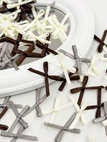 Làm nơ thủ công, Phụ kiện vật liệu tự làm, Đồ lót và ruy băng đồ lót, Phụ kiện nơ mini, Vật liệu tự làm thủ công, Đục lỗ bao bì, Trang trí hộp quà bánh - Nhiều màu - Xem 3