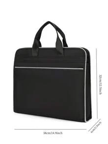 1pc 38cm*6cm*32cm Briefcase Laptop Bag, Fashionable Casual Solid Color Backpack, Multi-Color Options, Nylon Material, Zipper Closure, Suitable For Men, Daily Commute, Work, Carrying Laptop, Business Bible Bag - Multicolor - View 11