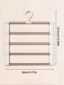 1个多功能裤架，带梯形可折叠不锈钢架 – 多层防滑裤架，适用于衣柜，节省空间，可折叠裤架，带防滑手柄，优质防锈结构，方便取用悬挂系统，承重力强，轻巧坚固，按款式分类裤子，是春季衣橱改造的理想之选，让您的裤子整齐、干净、时尚地展示在家中、公寓、宿舍衣柜中。 - 彩色 - 查看 12