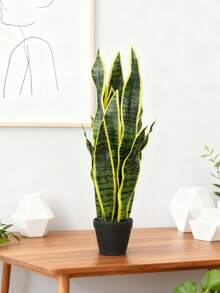 Artificial Tiger Skin Aloe Vera Potted Plant, Indoor Decor Nordic Style Green Plant Bonsai, Home Decor, Snake Skin Aloe Vera Potted Plant - Multicolor - View 4