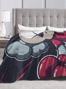 Kawss Kawaii Kaw  Blanket Flannel Blanket, Super Comfortable Winter Warm Blanket Summer Air Conditioning Blanket, Soft And Light Bed Sofa Decoration, Not Easy To Shed, - 黑色 - 查看 6