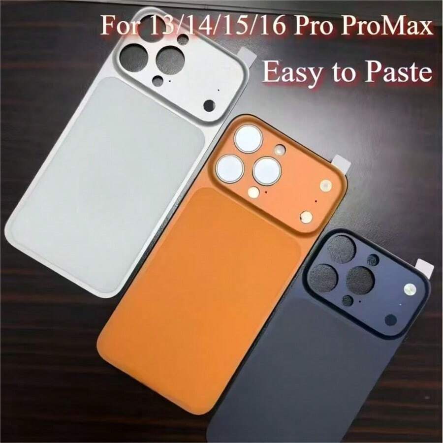 Compatible With IPhone 13/14/15/16 Pro/ProMax Film. Designed With A Special Backing Film For Instant Conversion To 17 Pro And 17 ProMax Models, Providing Instant Conversion, Strong Protection, Easy Adhesion, Non-Full Coverage, Lightweight Texture, Scratch-Resistant And Wear-Resistant. - Orange - View 1