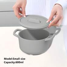 1pc Minimalist Solid Color Multi-Functional Steamer, Can Be Used As Microwave, Lunch Box. Silicone Dual Handles Heat-Resistant, Food-, Multiple Colors & Sizes Available.