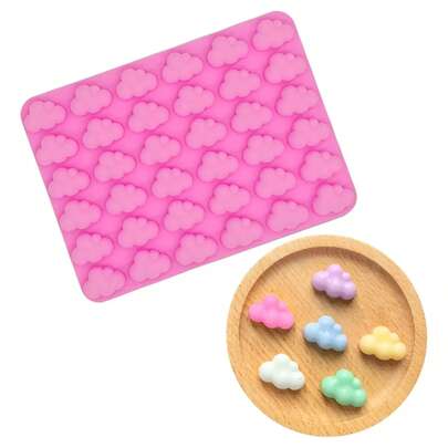 Molde Forma de Silicone Nuvem – 36 Cavidades para Balas, Chocolates, Gelatinas e Velas