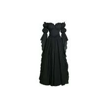 Medieval Renaissance Costume Dress Regency Dresses Women Victorian - Large / X-large + Black - View 1