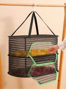 1个晾晒网,可用于晾晒鱼干、辣椒、萝卜、红薯、面条和其他干货。这款防蝇网可折叠,适用于阳台晾晒物品。它是一款家用晾晒网,可用于晾晒鱼干和蔬菜干。 - 彩色 - 查看 6