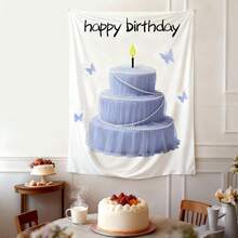 1 Set 2D Schmetterling 3-Lagen Kuchen Poster, Geburtstags Hintergrund Wandbehang, Party Dekorations Banner, Innen-/Außen Fotografie Requisite