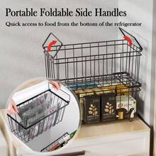 Chest Freezer Baskets - 5 Pack Stackable Freezer Organiser Ches Black Stock - Black - View 3