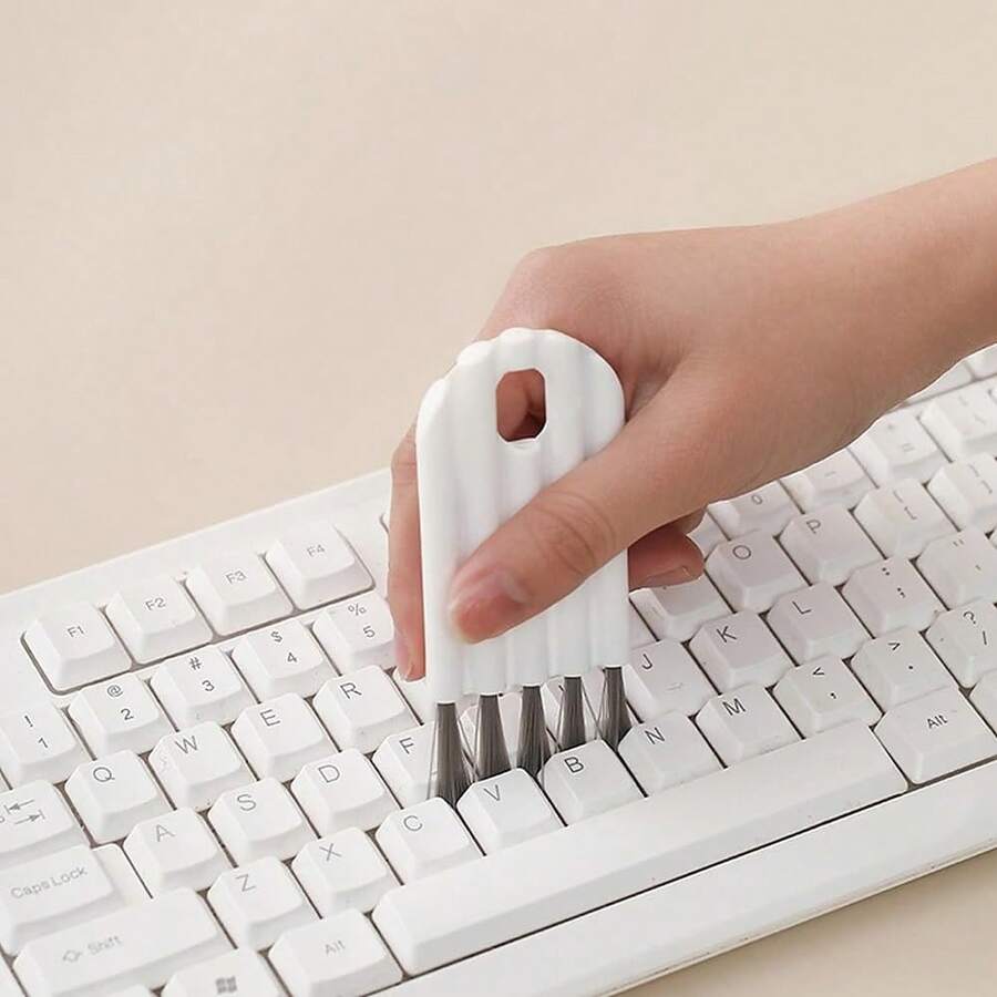 1-Pack Multi-Purpose Cleaning Brushes Set, Mini Durable Nylon Crevice Cleaning Brushes For Cup Lids Reusable Straws Bottles Keyboards Car Vents Jewelry Small Gaps, Portable Household Cleaning Tools Kit For Home Kitchen Car Office Use.Kitchen Essential,Kitchen Accesssories.Easter Gifts - 白色 - 查看 1