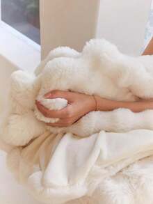 1pc Luxury Faux Mink Fur Plush Blanket, Thick Double-Layer Soft Fluffy Throw Blanket With Cloud-Like Feeling, Suitable For Home, Living Room, Bedroom, Sofa, Also Makes A Great Gift To Upgrade Home Living Quality