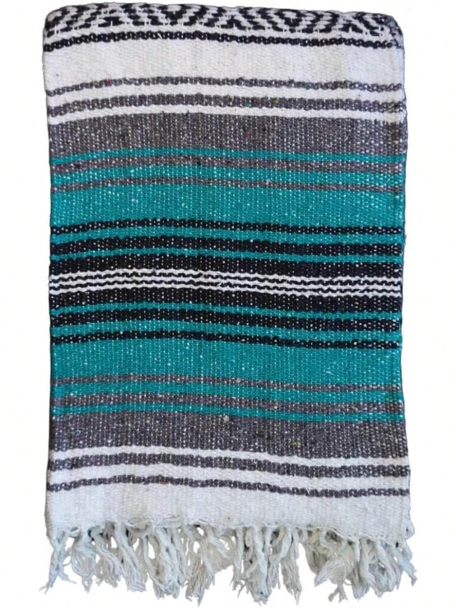 Blankets & Throws - Pink With Blue and Purple - View 1