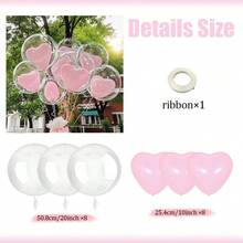 15pcs/10pcs/5pcs/4pcs/3pcs/2pcs/1pc Extra Large Clear Balloons For Filling & Stretching Oversized Bubble Balloons, Giant Packaging Gift Clear Balloons, Suitable For Valentine's Day, Mother's Day, Birthday, Christmas, Christmas Gifts, Gender Reveal, Party Decorations (Fillings Not Included) - Transparent - View 23