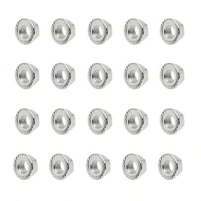 M5 - 0.8 Stainless Serrated Flange Lock Nut Spin Wiz Nuts M5x0.8 Nut 5mm 20PCS