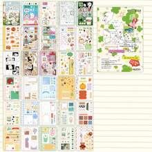30pcs Vintage Sticker Book, Wildcat Series, M5 Sticker Book Cute Retro Style Scrapbooking DIY Sticker Album - Multicolor - View 12