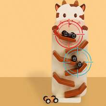 儿童卡通滑翔赛车轨道滑翔车视觉追踪早教专注力训练游戏玩具，适合男孩、女孩，生日礼物、新年礼物、儿童节礼物 - 彩色 - 查看 5