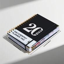 2026 Planner - 320 Pages - Weekly & Monthly Planner For 365 Days, With Stickers, Dual Stitching, Integrated Pockets, Includes Time Management Tools, Self-Discipline Strategies, And Daily Journal. English Notebook, Metal Spiral Notebook, Calendar, This Week Schedule, Office, Home, Study Supplies For Men & Women - Multicolor - View 11
