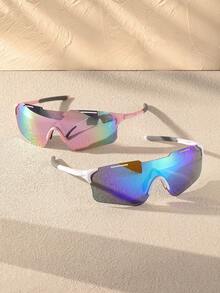 2pcs/1pc Fashionable New Outdoor Cycling Windproof Sports Glasses For Women Easy Comfort Casual Outfits Outdoor Cycling Glasses For Summer Beach Vacation,Outdoor,Travel Autumn Accessories Goggles