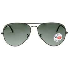Ray-Ban Ray Ban Aviator Classic Polarized Green Unisex Sunglasses RB3025 002/58 62 |  | Men Sunglasses - Green - View 1
