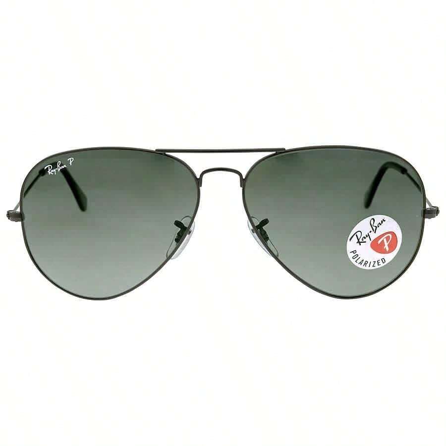 Ray-Ban Ray Ban Aviator Classic Polarized Green Unisex Sunglasses RB3025 002/58 62 | | Men Sunglasses - Green - View 1