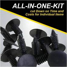 200PCS Car Plastic Trim Boot Rivets Push Clip Fastener, 6.4mm Hole Automotive Bumper Shield Fastener Clip, Push Pins Bumper Clips Retainers Screw Car Body - ban đầu - Xem 5