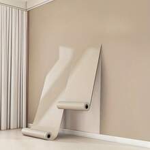 1 Roll Of Frosted Coffee Color Vinyl Self-Adhesive Wallpaper, Sticky Wallpaper, Kitchen, Bedroom, Living Room Warm Style Wall Decoration, Cabinets, Bookcases, Wardrobe Furniture Renovation Decoration, Home Decor, Room Decor, Apartment Decor - Mocha Brown - View 2