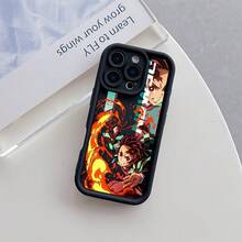 Fundas para Teléfono de Anime Japonés  Adecuadas para iPhone 16 15 14 13 12 Pro Max X XR XS MAX 8 7 Plus, Cubierta Trasera Suave TPU Antigolpes - Color mezclado 1 - Ver 5