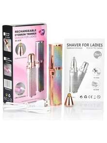 Depiladora Electrica Recargable 2 En 1 Para Cejas Arcoíris - Multicolor - Ver 1